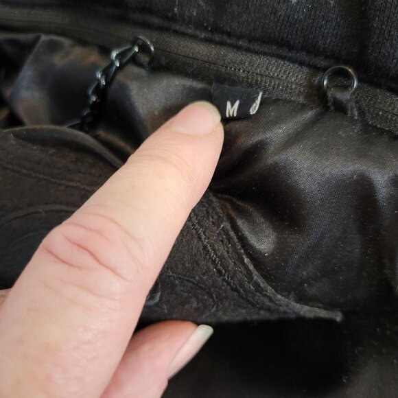 Black Rivet Men’s Hooded Wool Jacket Lined Button Zip Black M Great Condition - Picture 8 of 9